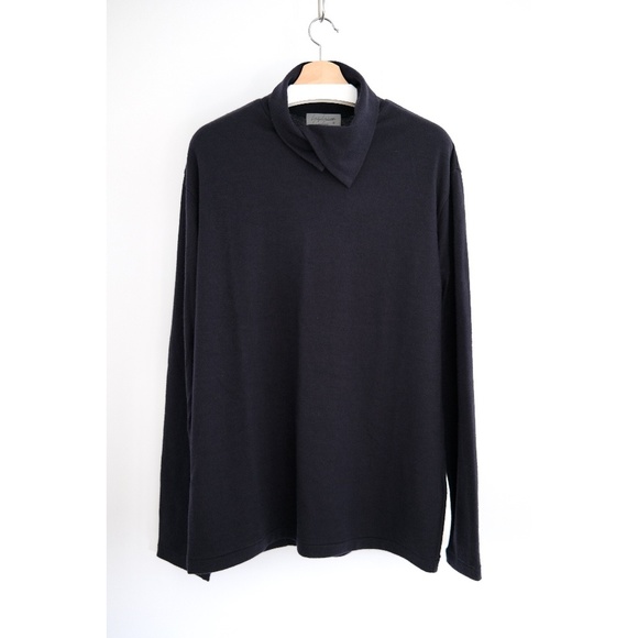 Yohji Yamamoto - 22AW Double Collar Knit Top - Picture 1 of 8